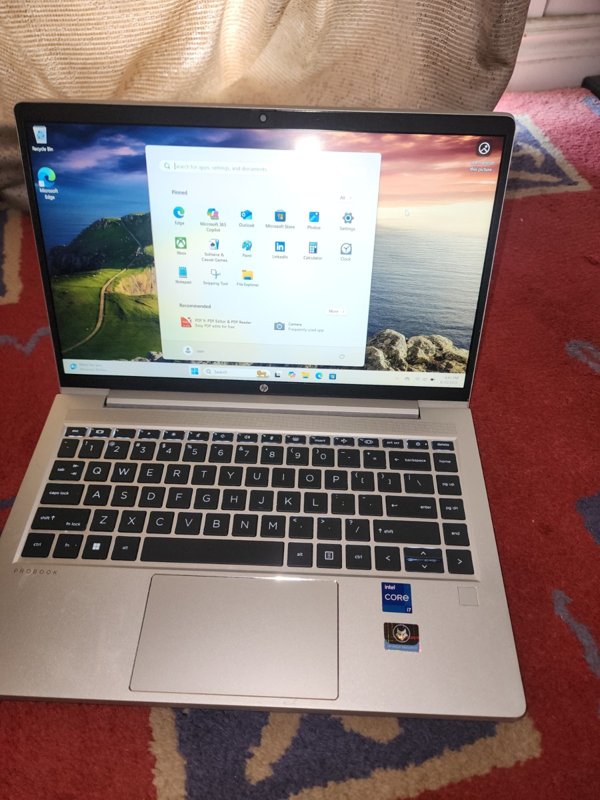 HP ProBook 440 G9 14″ 512GB SSD, Intel Core i7 12th Gen 16gb Ram WIN11PRO W/CHGR