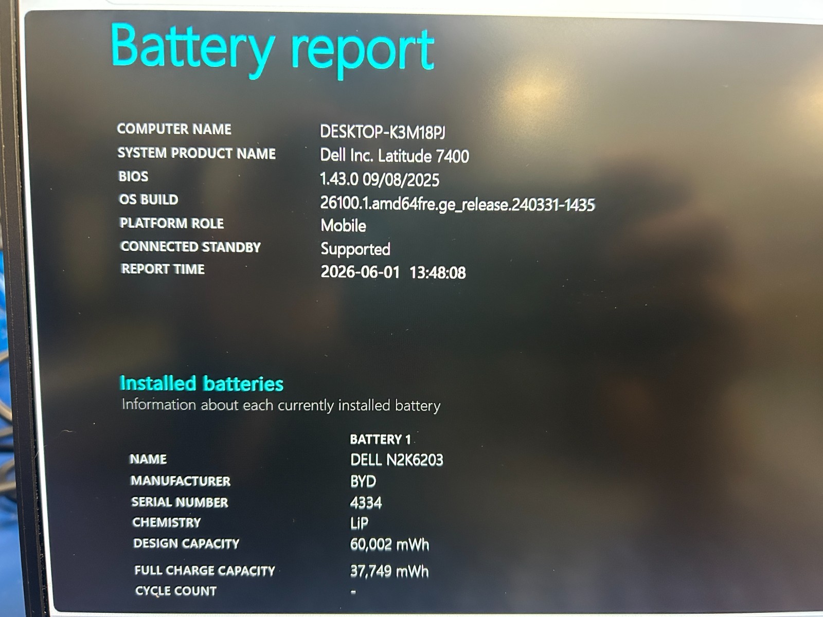DELL LATITUDE 7400, Intel Core i7-8665U, 1.90 GHz, 20 GB RAM, 256 GB M.2