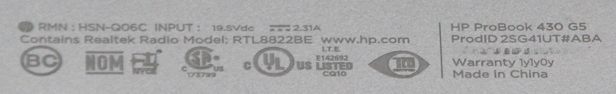 HP ProBook 430 G5 | i5-8250U | 8GB RAM | 256GB SSD | HD 13.3″