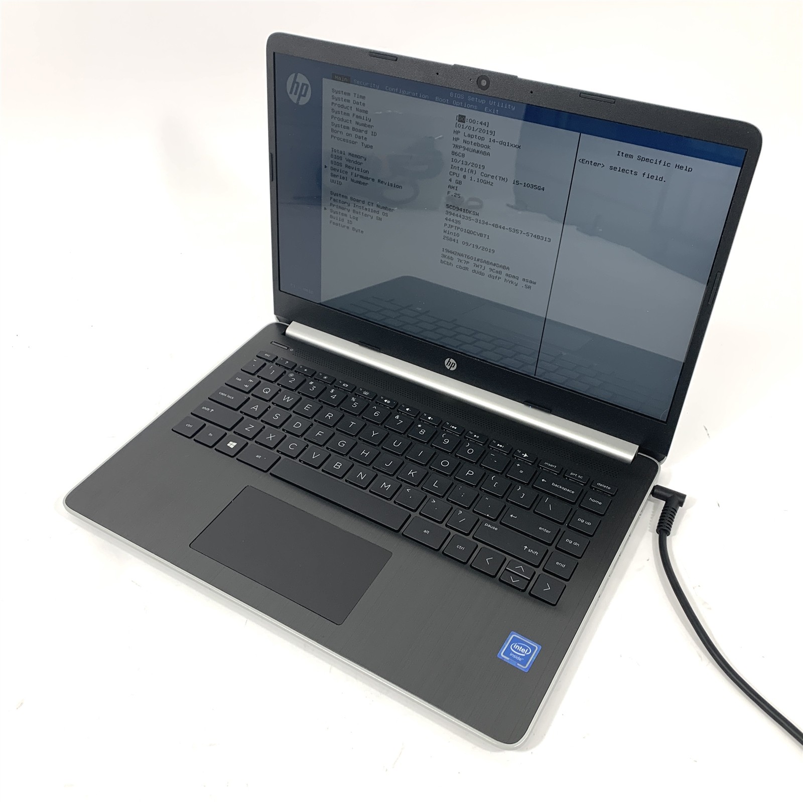 HP Notebook 14-dq1033cl Laptop Intel i5-1035G4 128GB SSD 4GB RAM – No OS