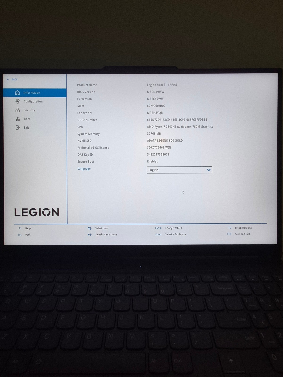 Lenovo Legion Slim 5 Gen 8 16″ 165Hz QHD+ Ryzen 7 7840HS 32GB 2TB RTX 4060