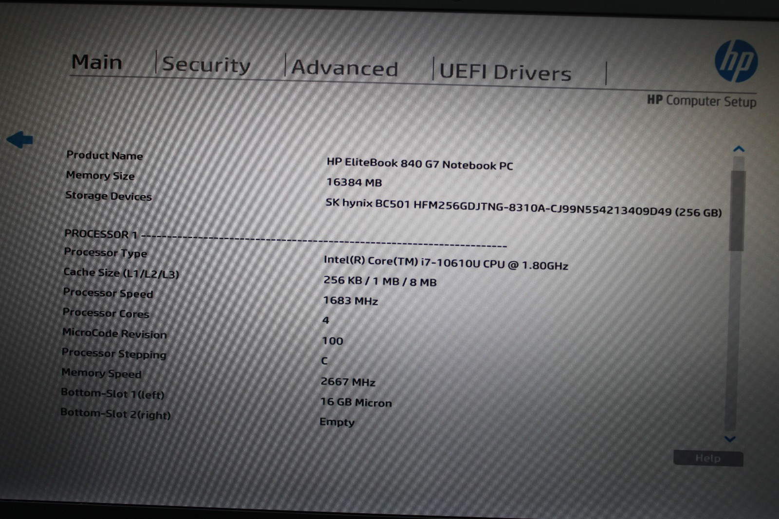 HP EliteBook 840 G7 _ i7-10610U @ 2.3 _ 16GB RAM _ 256GB SSD _ Win11Pro