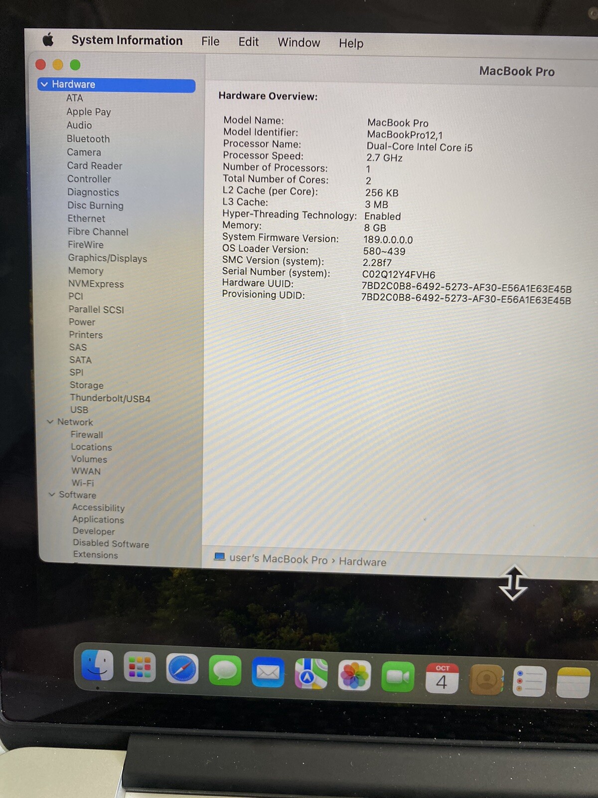 Apple MacBook Pro 13” Intel Core i5 2.7GHz – macOS 15.5 Sequoia