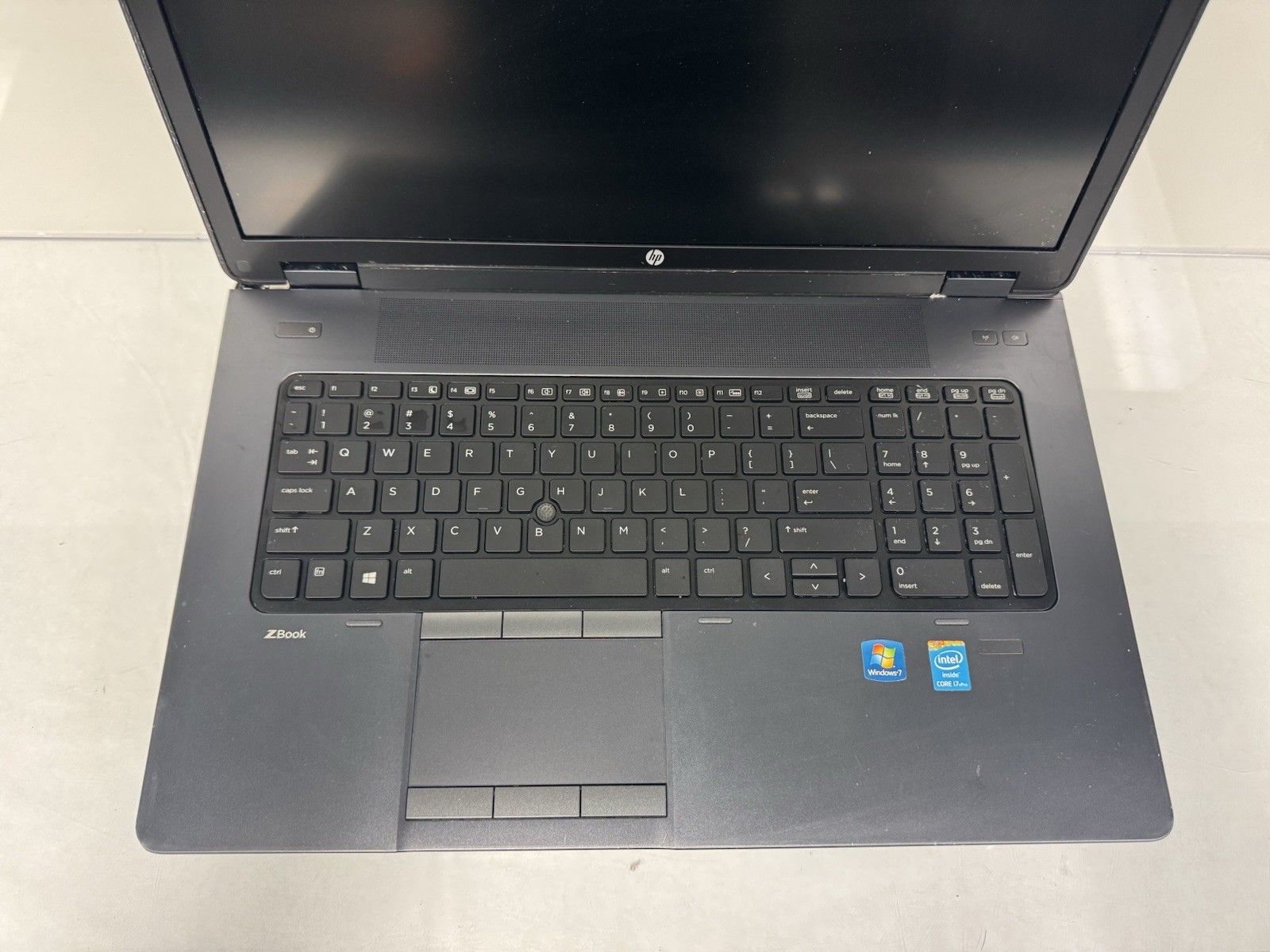 HP ZBook 17 Workstation Intel i7-4800MQ @ 2.70 GHz 8GB Ram No HDD #1