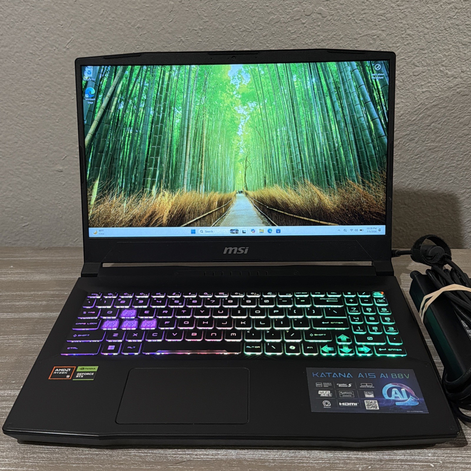 MSI Katana A15 AI Gaming Laptop AMD Ryzen 9 8945HS RTX 4070 16GB 1TB 15.6″ WIN11