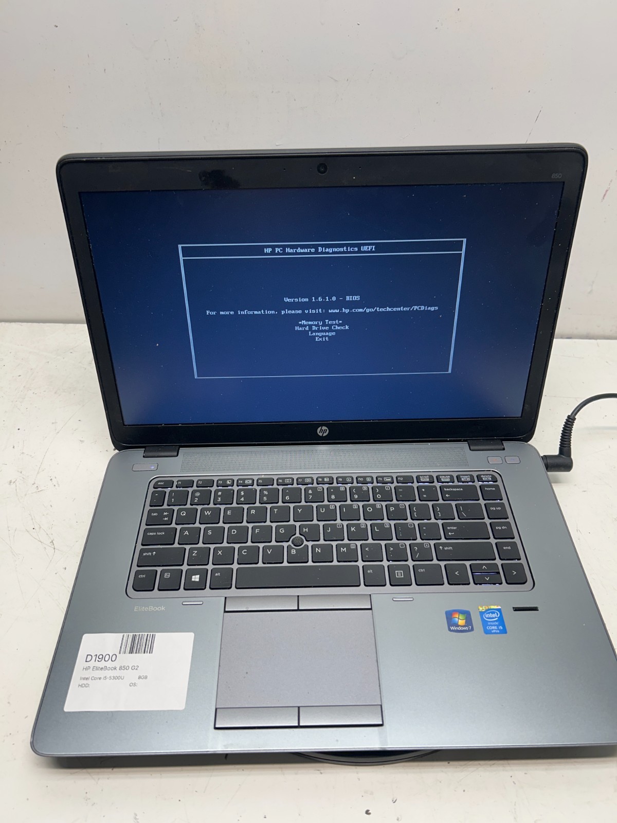 HP EliteBook 850 G2 Intel Core i5-5300U 2.30GHz 8GB NO HDD