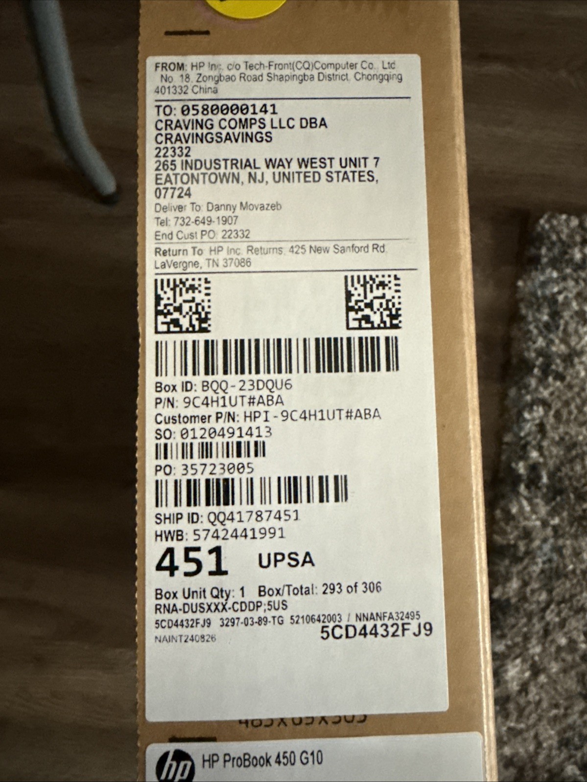 HP Probook 450 G10 15.6″ FHD i5 16GB 512GB SSD Pike Silver Windows 11 Pro NEW