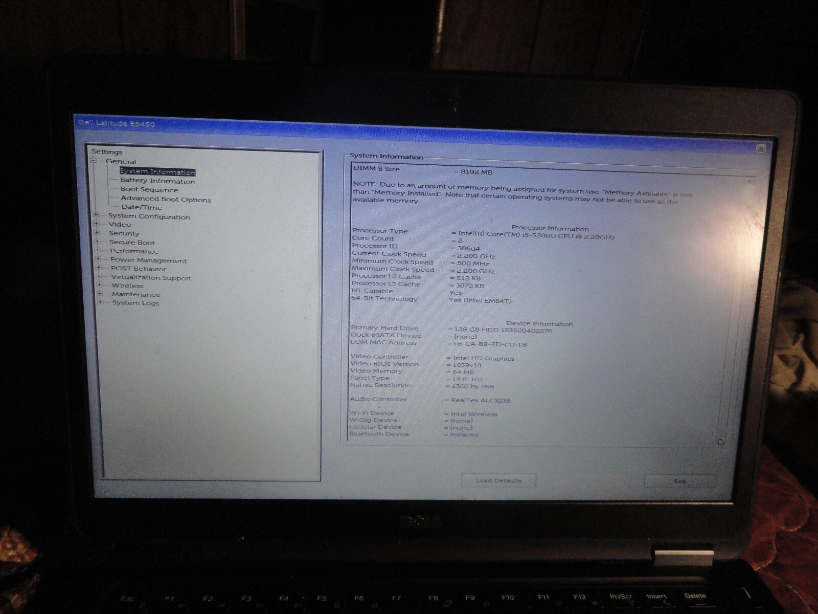 Dell Latitude E5450, i5- 5th Gen 5, 2.2 GHz 8GB Ram, Business Class Laptop
