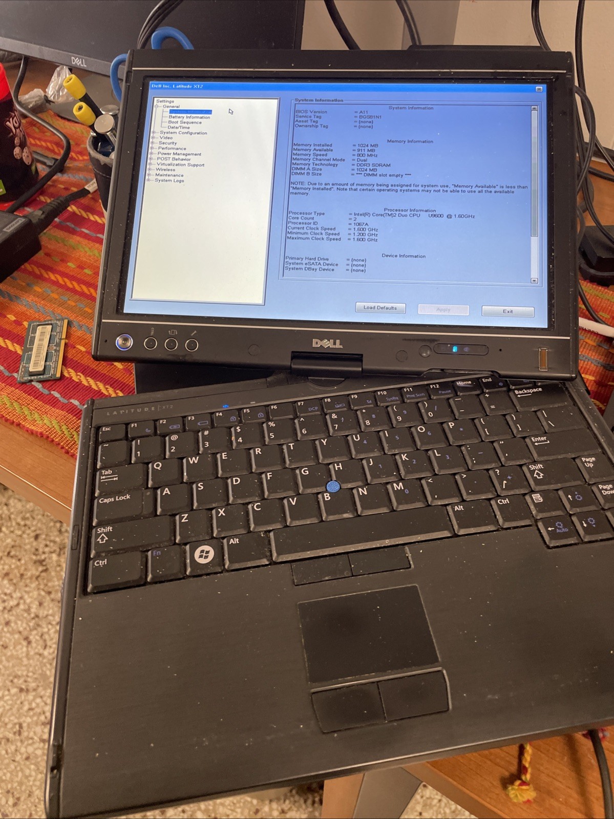 Dell Latitude XT2 Intel Core 2 Duo CPU U9600 As Is