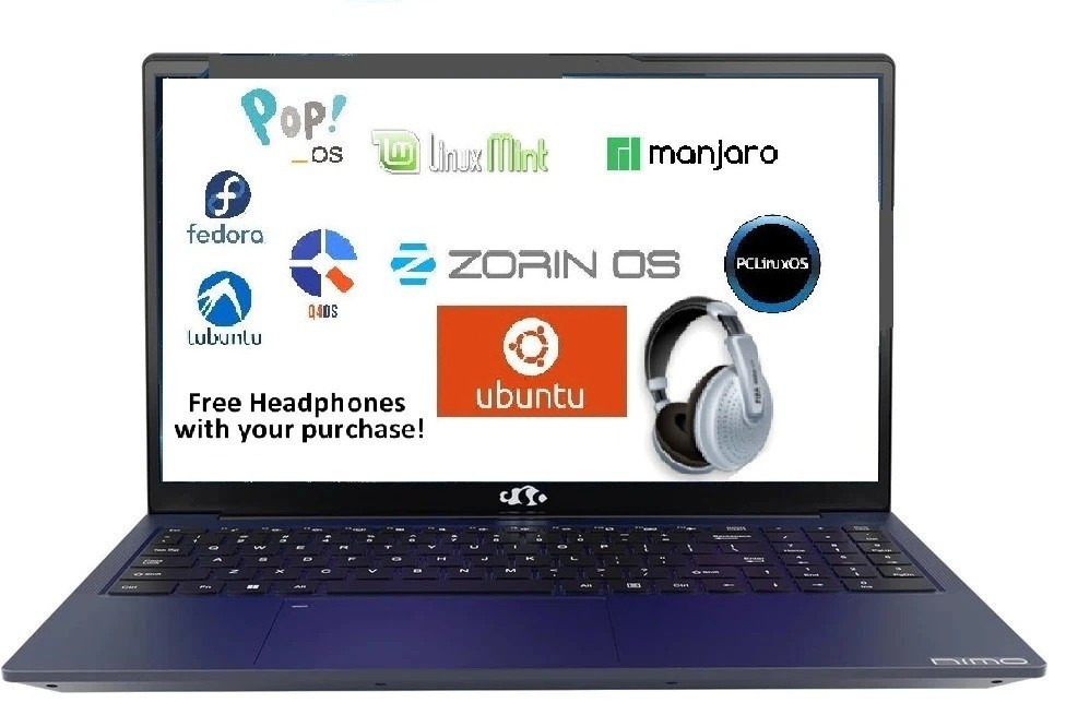 Nimo 15.6″ Intel Dale Blue 8GB 256GB Windows/Android/Linux/GoogleTV* Office*
