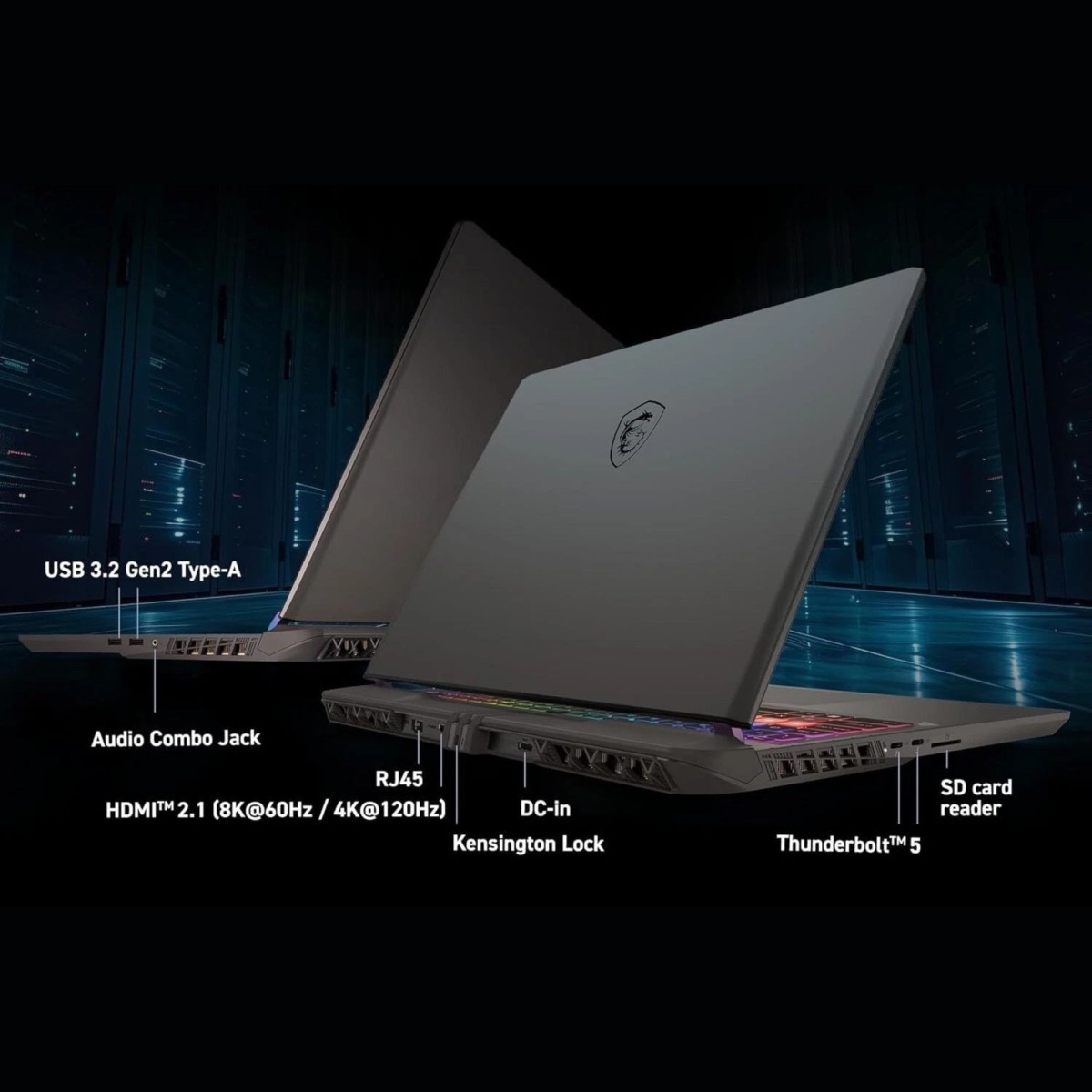 MSI Vector 16 HX AI Gaming Laptop RTX 5070 Ti 12GB 240Hz 32GB 4TB SSD