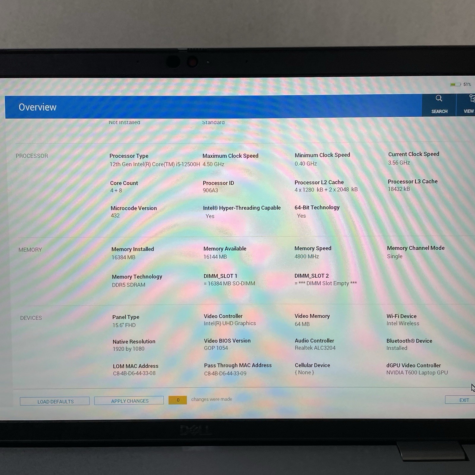 Dell Precision 3571 15.6″ i5-12500H 3.76 GHz 16 GB RAM No SSD/OS/AC