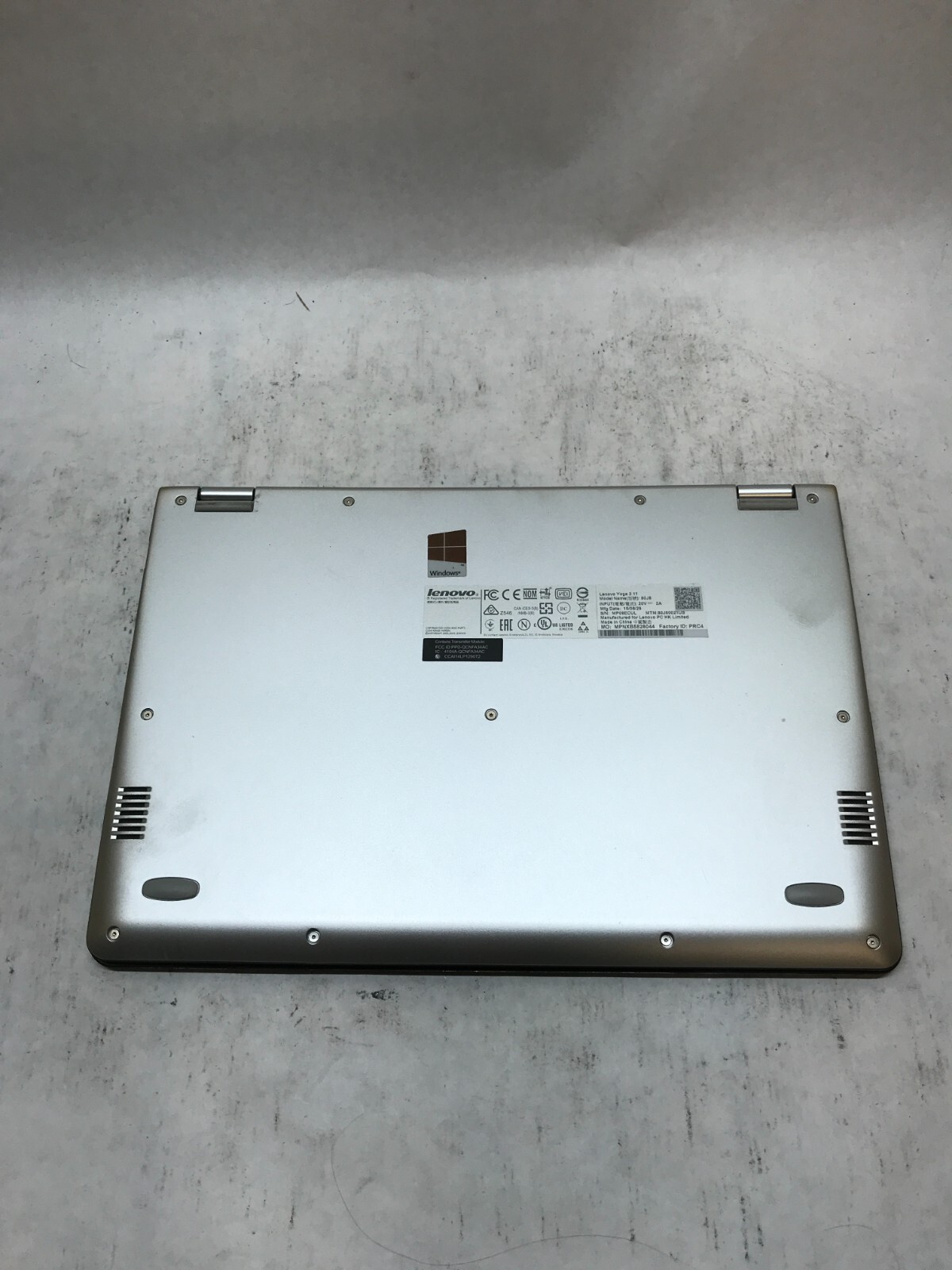 Lenovo Yoga 3 1170 11″ Intel M-5Y71 8GB RAM NO HDD/OS For Parts UNTESTED – – DW