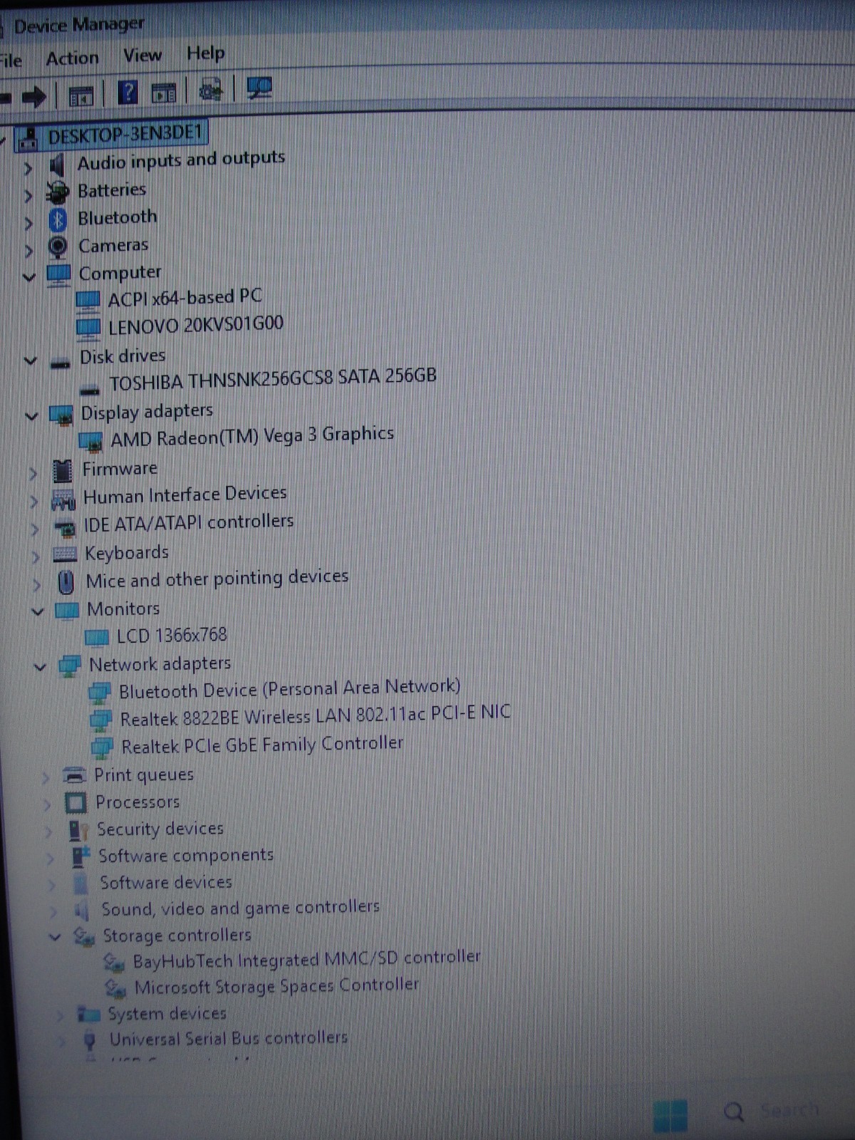 Lenovo ThinkPad E585 15.6” HD AMD Ryzen 3 2200U 2.5GHz 4GB 256GB+Original Charge