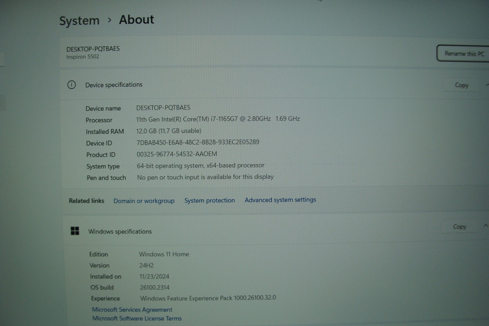 DELL Inspiron 5502 15.6″ FHD Intel i7-1165G7 2.8GHZ 12GB RAM 512GB SSD +Charger