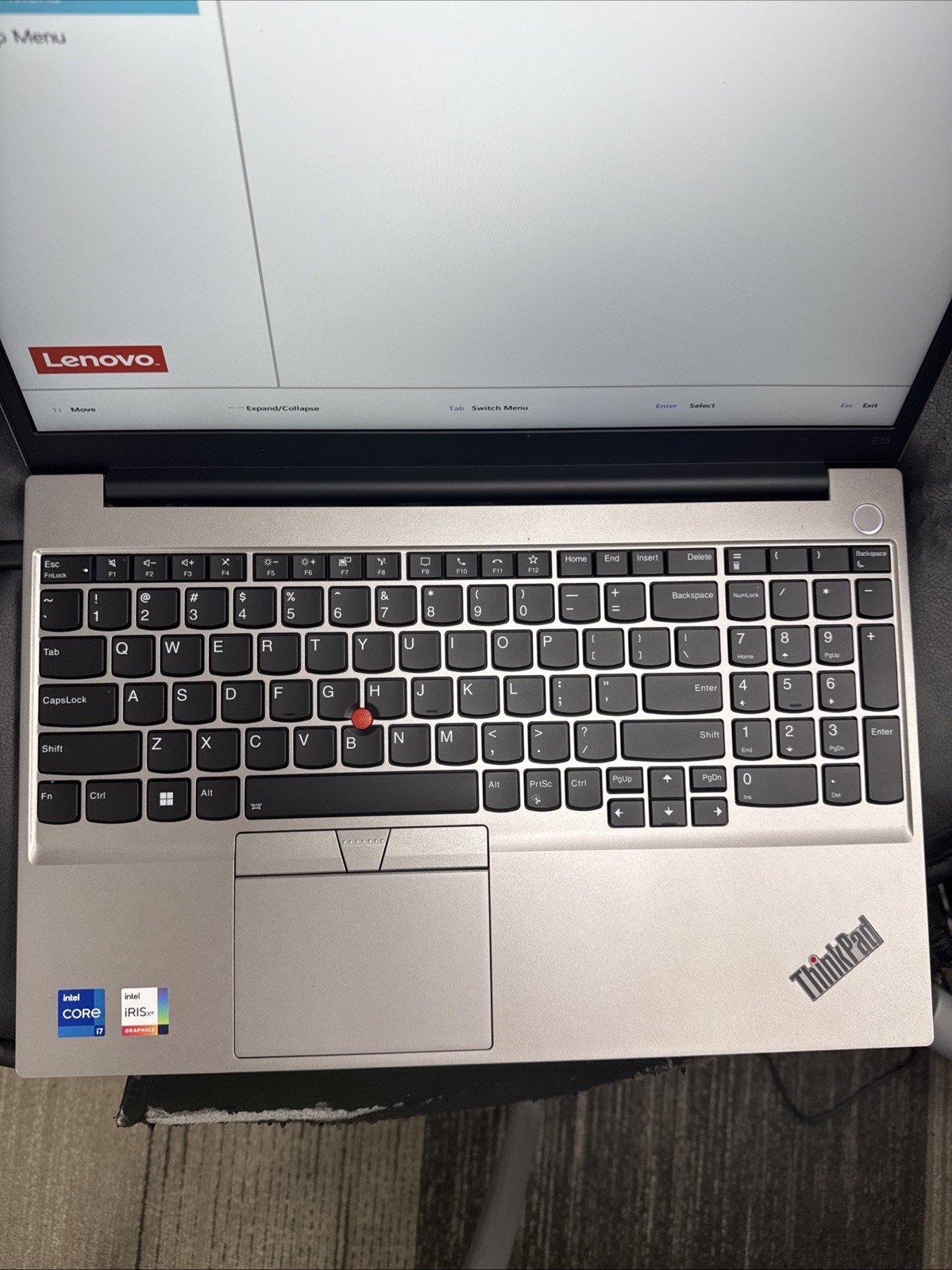 Lenovo thinkpad e15 gen 4 i7(boots bios) No SSD *battery