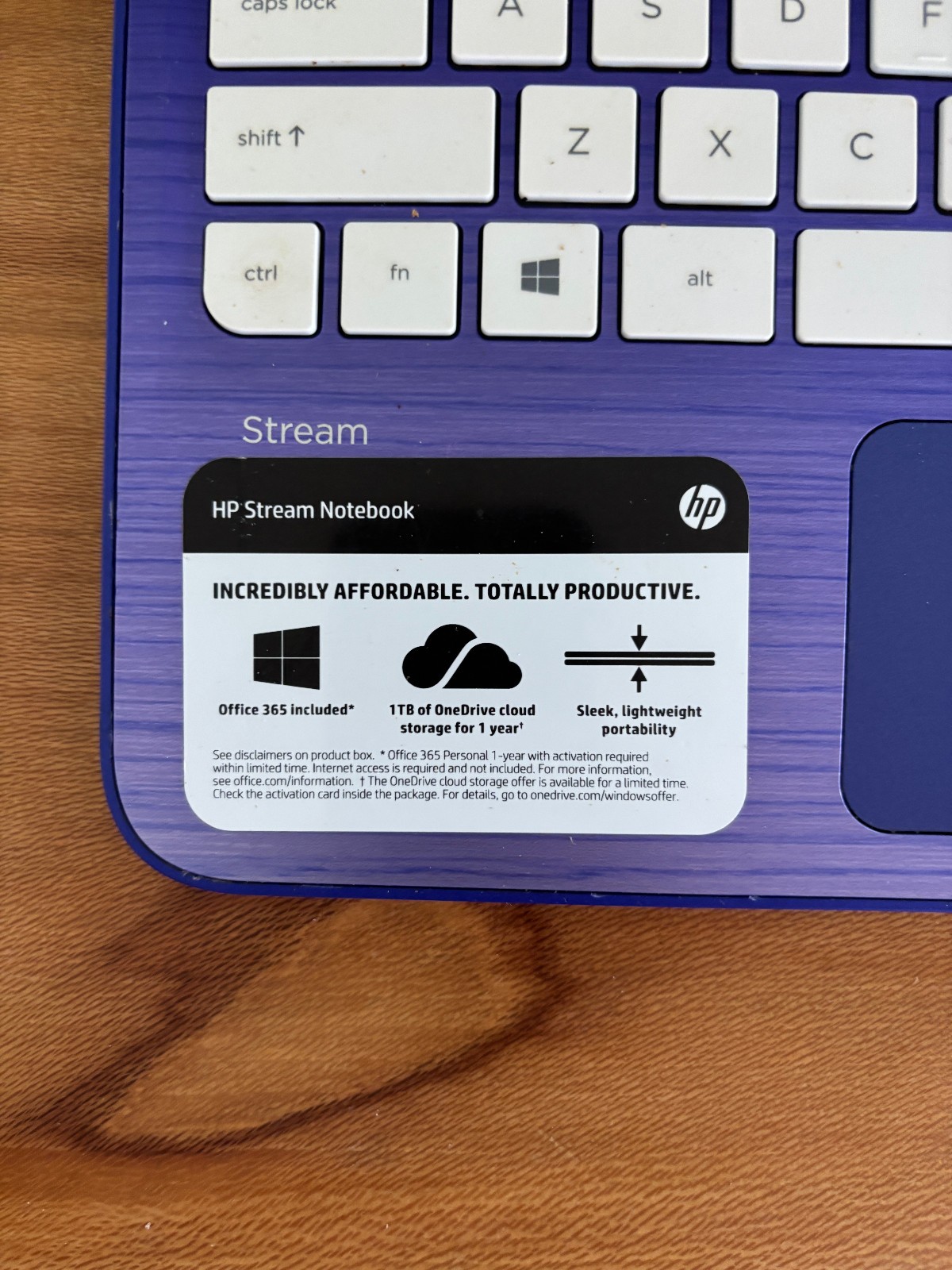 HP Stream 11-r015wm 11.6″ Laptop Intel Blue For Parts Repair No Charger