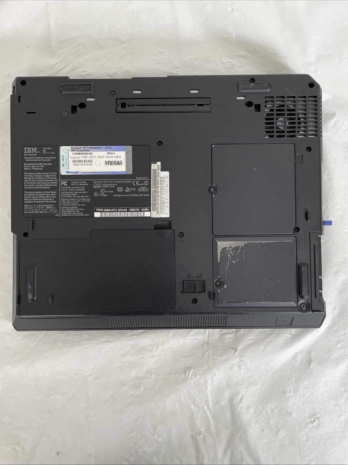 IBM ThinkPad R31 Pentium III 376MB RAM No HDD – BB – TESTED
