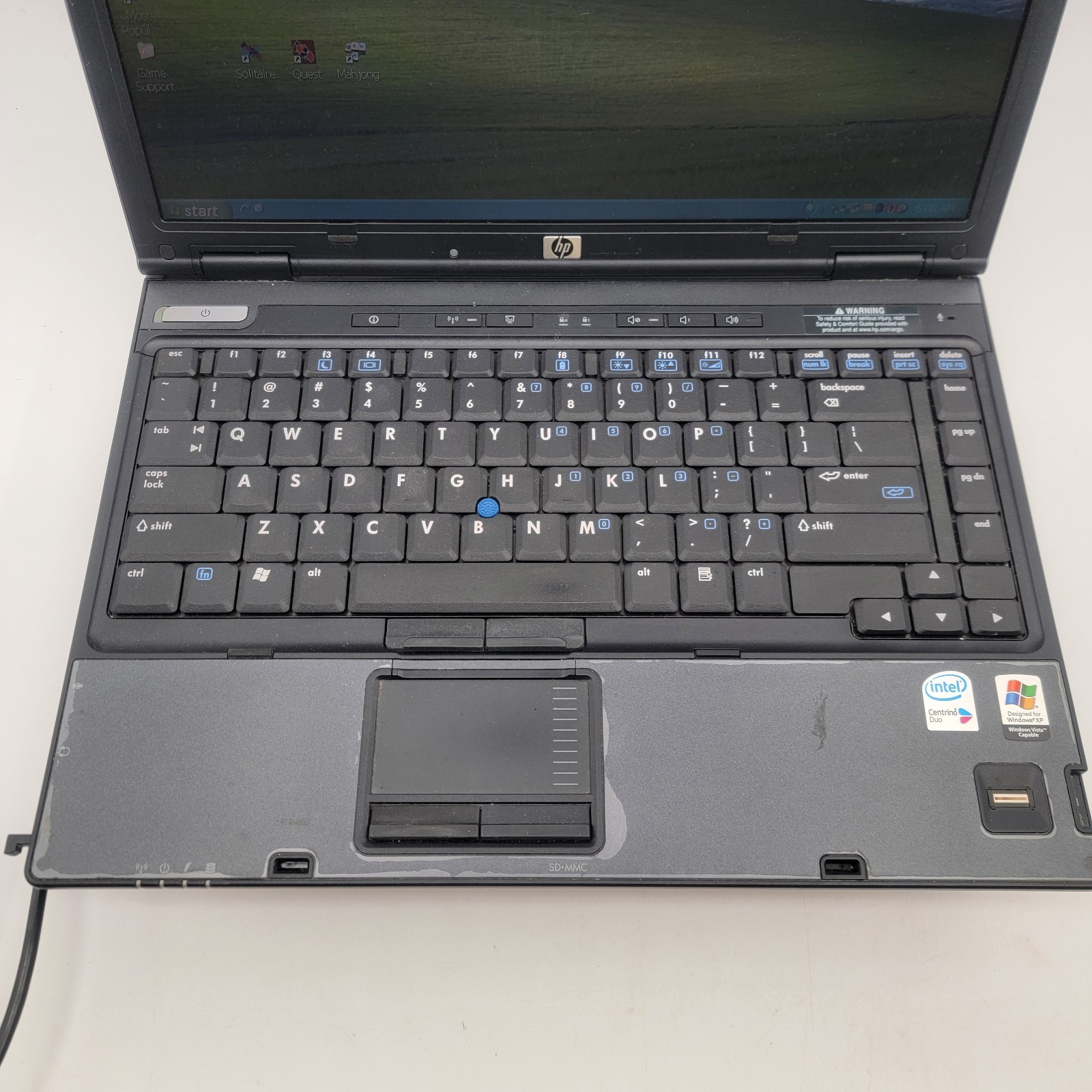 Vintage HP Compaq nc6400 Laptop – Windows XP Pro – Works – Charger Included