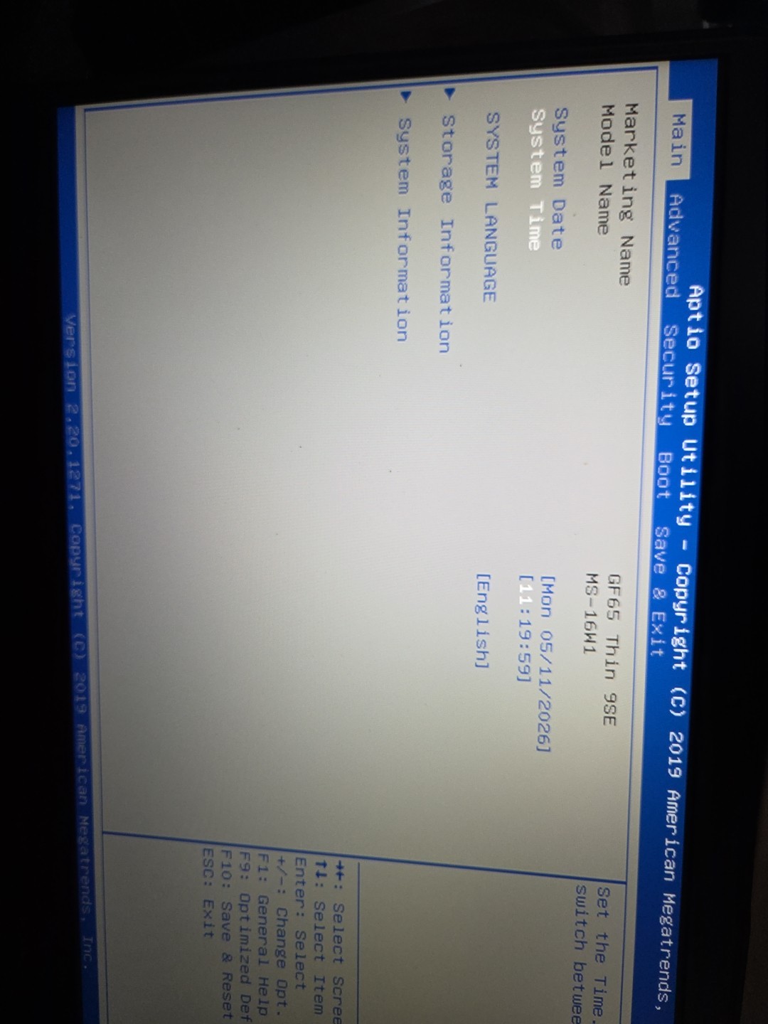 MSI GF65 THIN 9SE i7-9750H / 64GB, 1TB. PART OR REPAIR