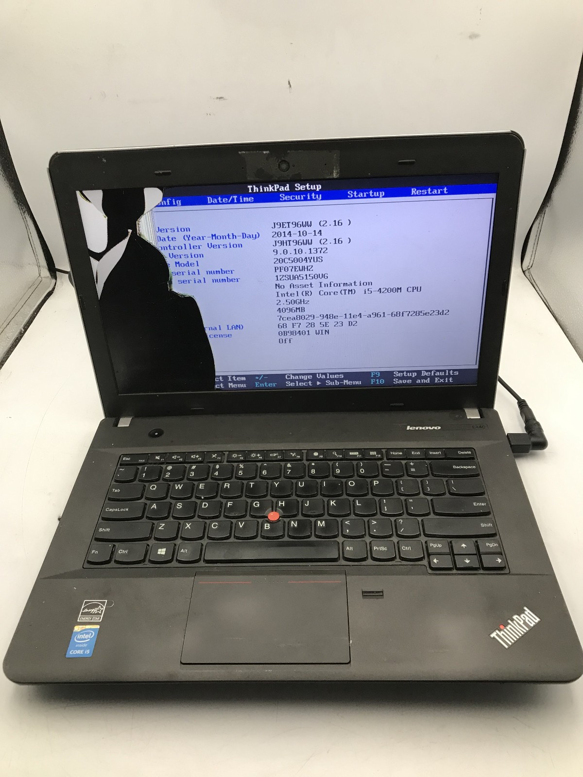LENOVO THINKPAD E440 – FOR PARTS/BROKEN LCD – INTEL I5 4TH GEN – NO RAM -READ-BB