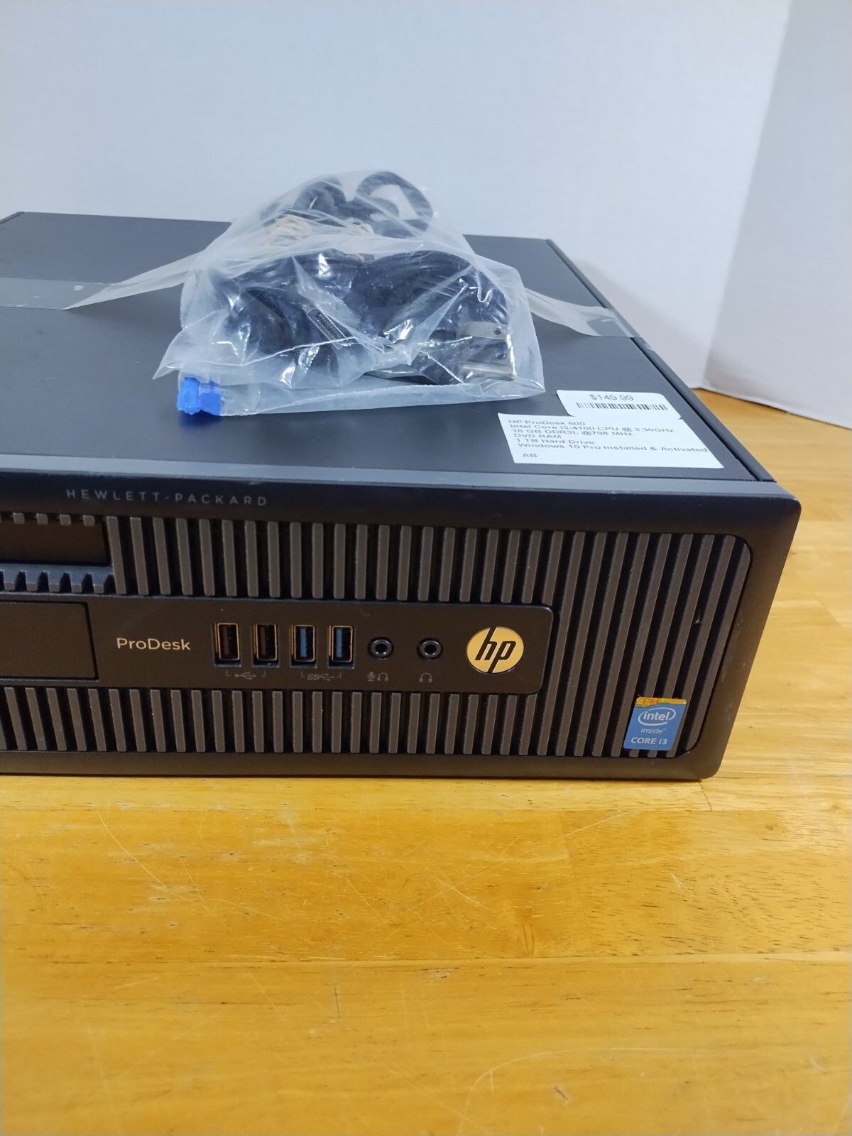 HP Prodesk 600 i3-4160 3.30GHz 16GB DDR3 L RAM 1tb HDD Windows 10 Installed