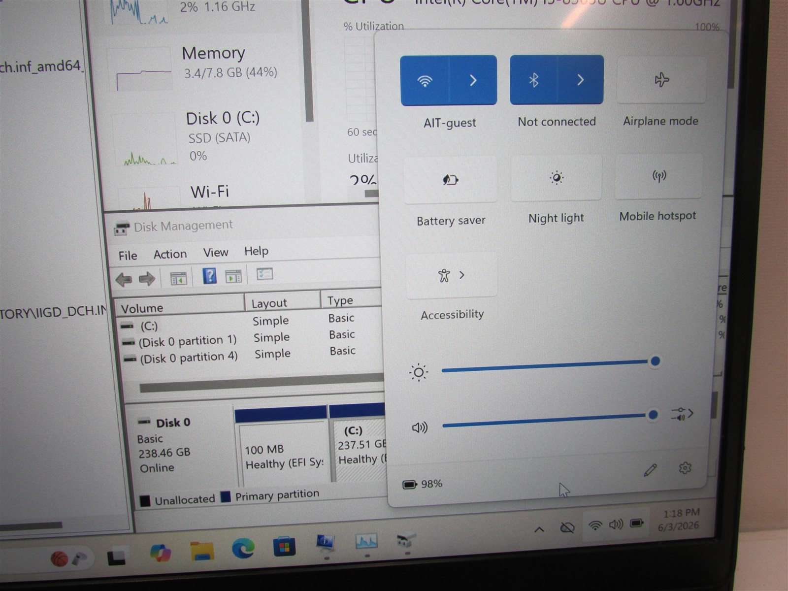 Dell Latitude 5400 i5-8365U 1.6GHz 8GB RAM 256GB m.2 14″ Windows 11 Pro COSM DMG