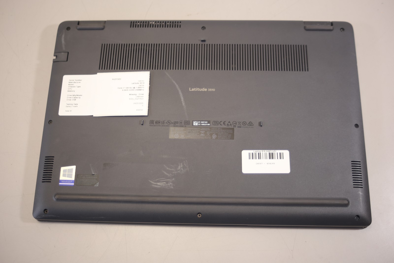Dell Latitude 3510 | 15.6″ | i7-10510U 1.80GHz | 16GB RAM 256GB SSD | WIN 11 PRO