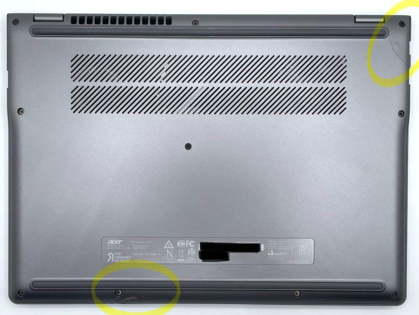 Acer Chromebook Plus 514 14″ Touch Core 3 N355 8GB 512GB SSD Gray-USED