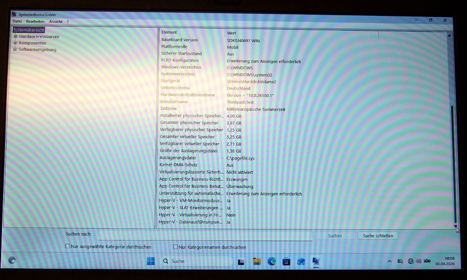 Lenovo ThinkPad X260 Notebook Laptop Intel i5-6200U 4GB 256GB SSD Win11 Prof