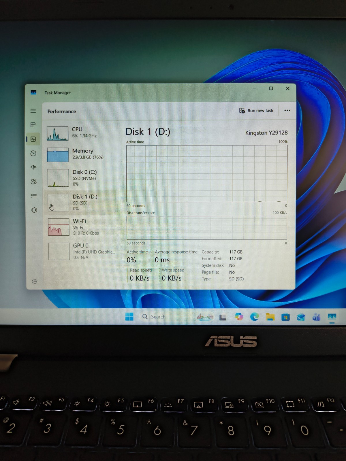 15.3″ ASUS L510M 4Core Pentium @1.1GHz 4GB 250GB NVMe SSD+128GB eMMC Wn11Hm BkLT