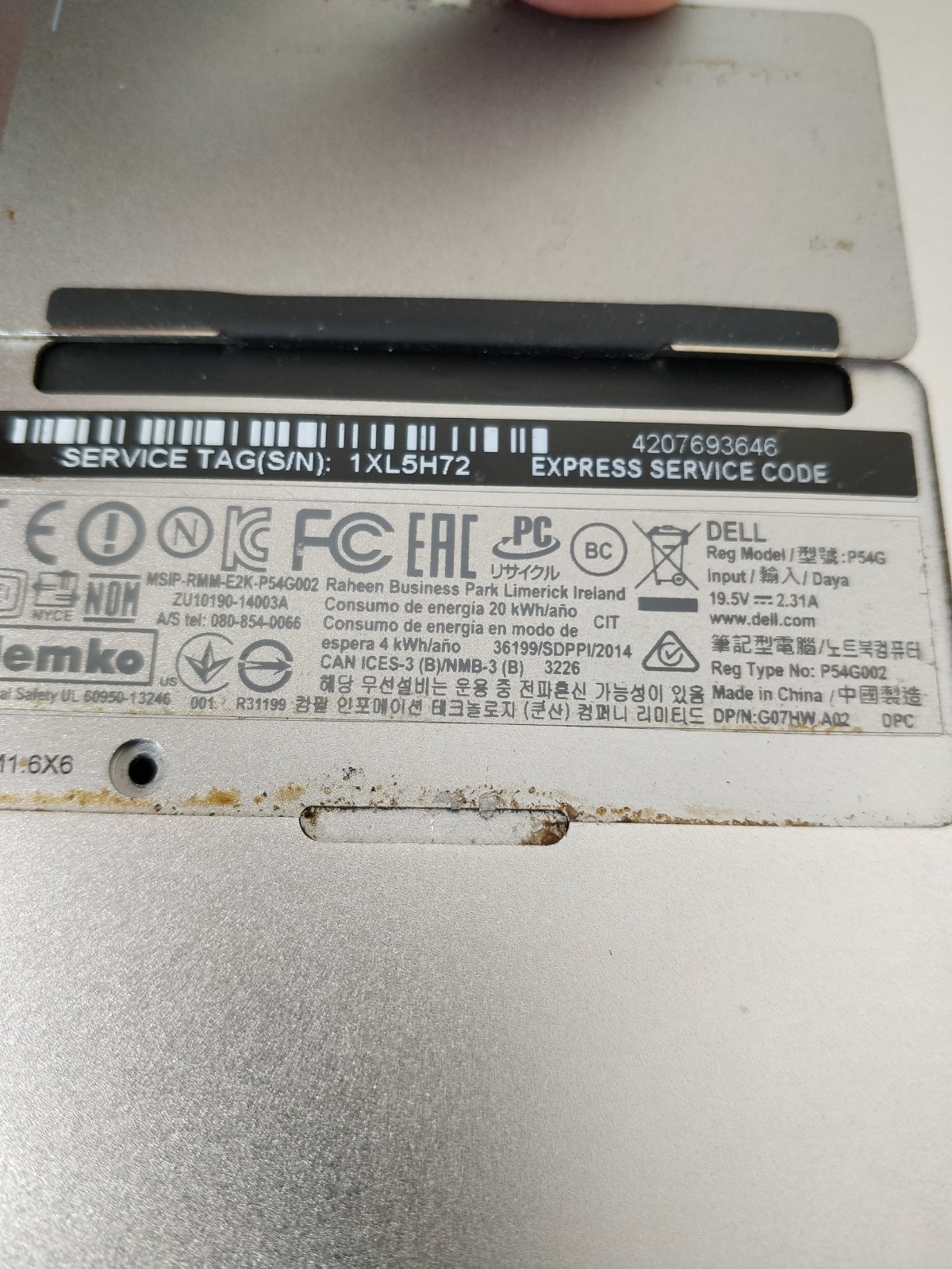 Dell XPS 13 9350 INTEL CORE I7-6560U@2.20GHz 8GB RAM NO DRIVE PARTS 8876