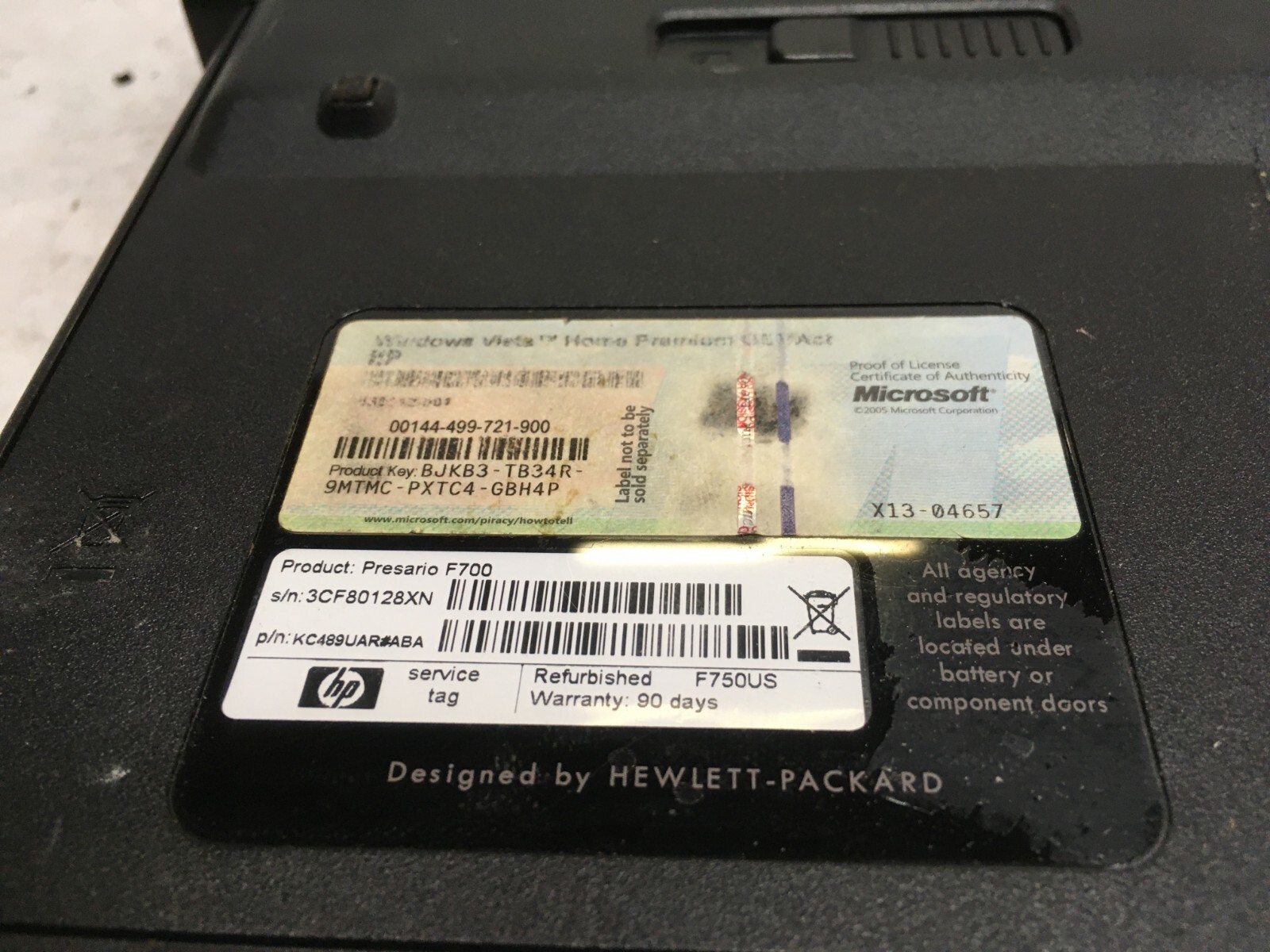 HP Presario F750US 15″ [AS IS] AMD Athlon 64 X2 – JZ