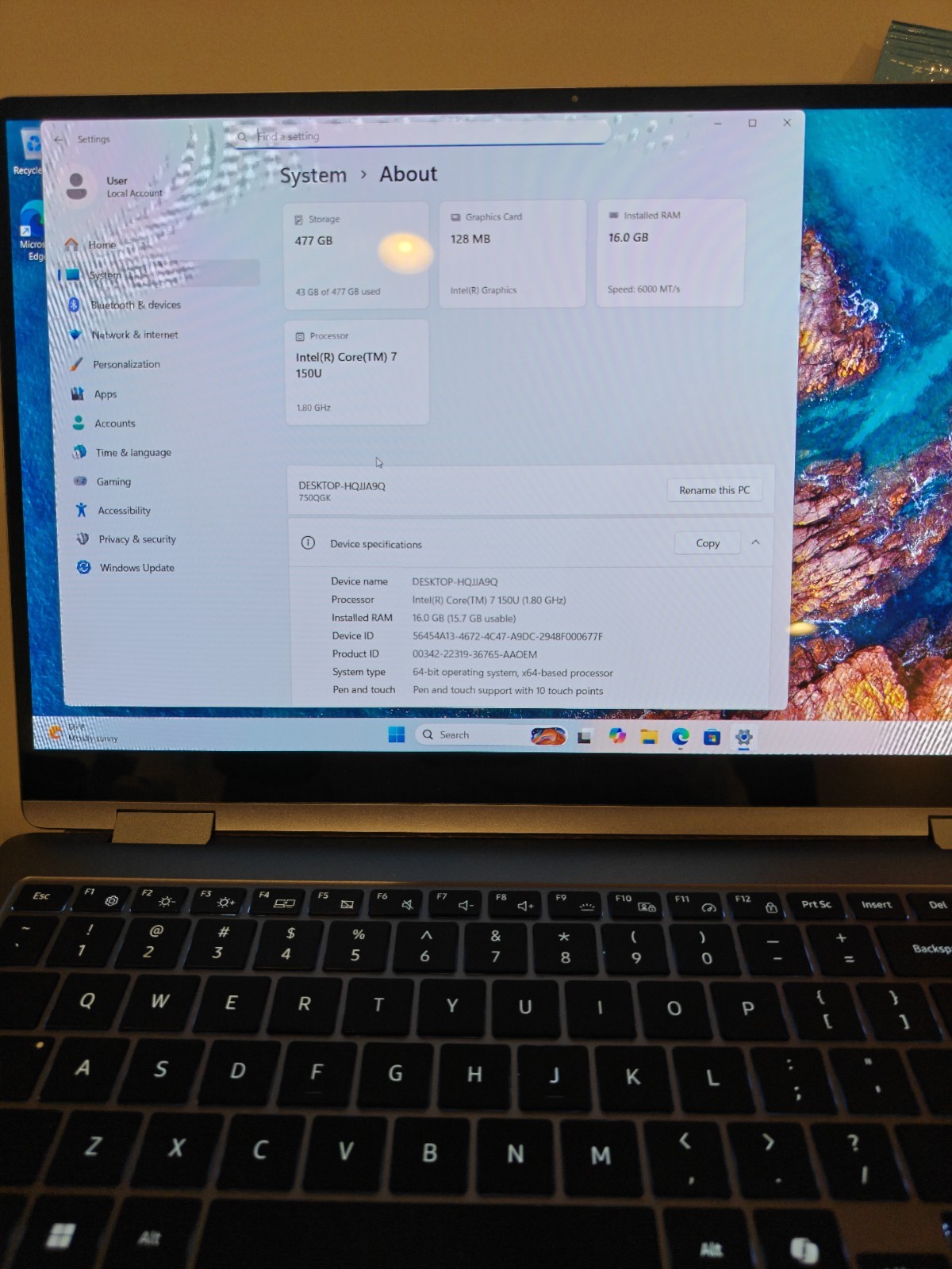 Samsung Galaxy Book4 360 16 FHD TOUCH 1.8 GHz Intel Core 7 150U 16GB 512GB SSD