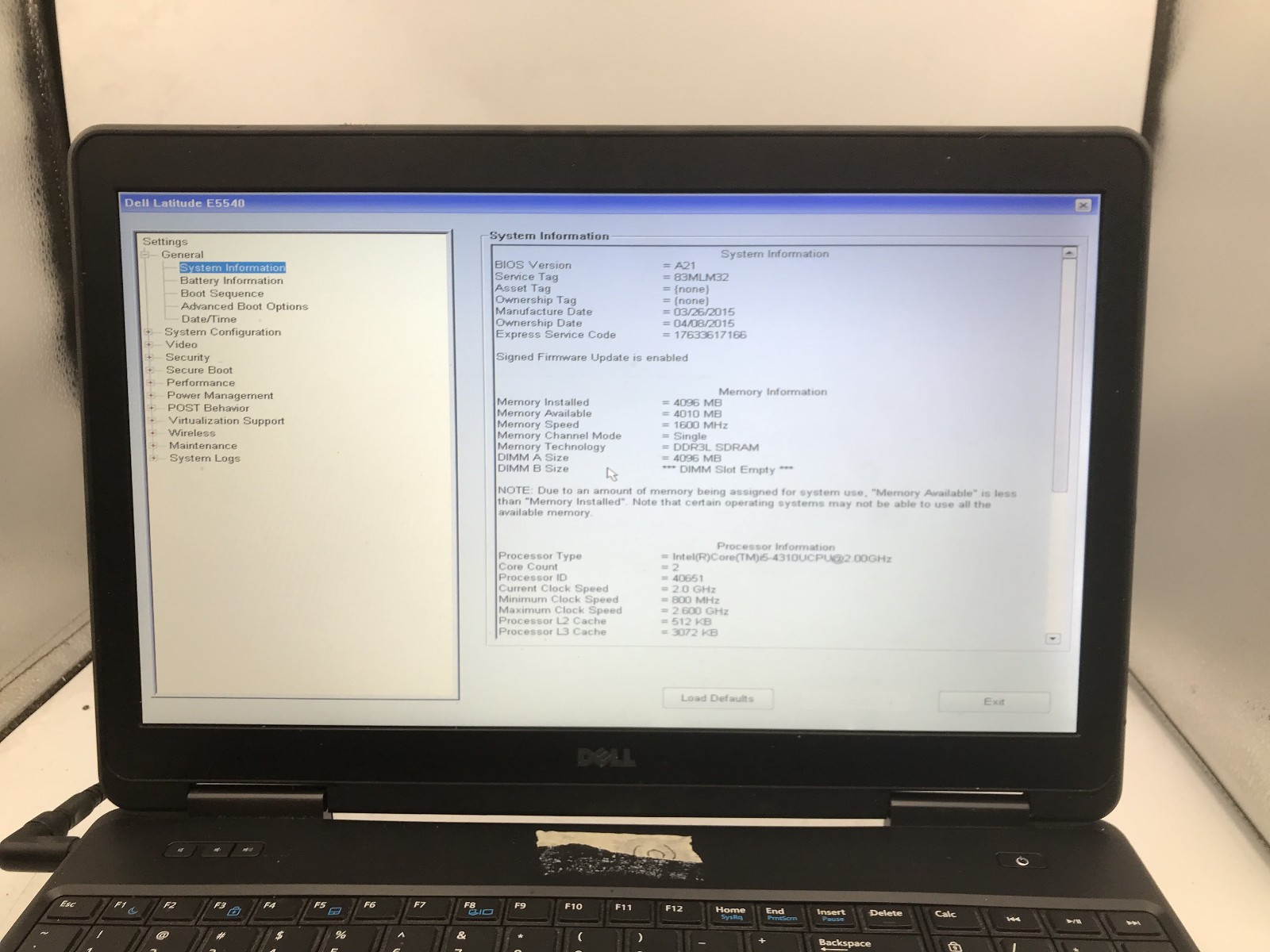 DELL LATITUDE E5540 – LOT OF 2 – BOOTS TO BIOS – INTEL I3 & I5 – NO RAM -READ-BB