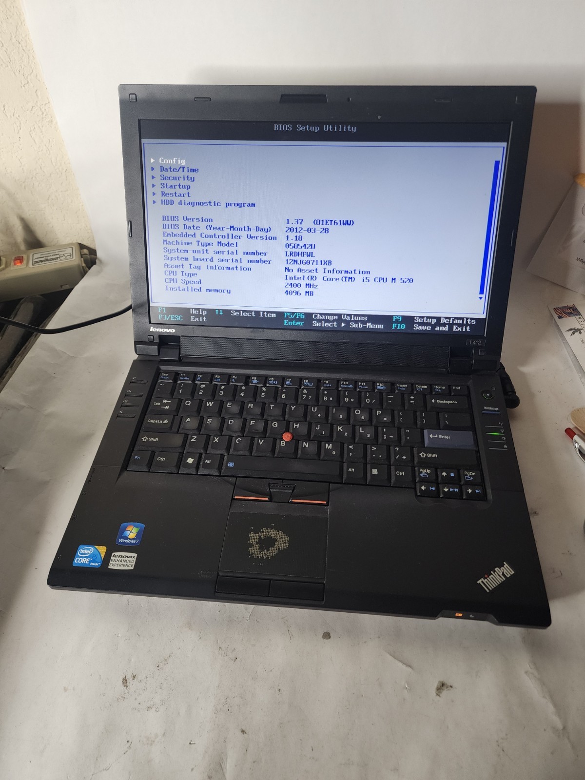 Lenovo ThinkPad L412 Intel i5-M520 4gb Ram 160gb Hdd