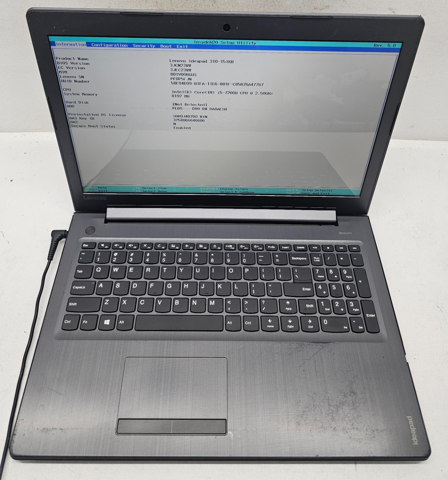 Lenovo Ideapad 310-15IKB 15.6″ Laptop Intel Core i5-7200U 8GB Ram NO HD/OS (FL)