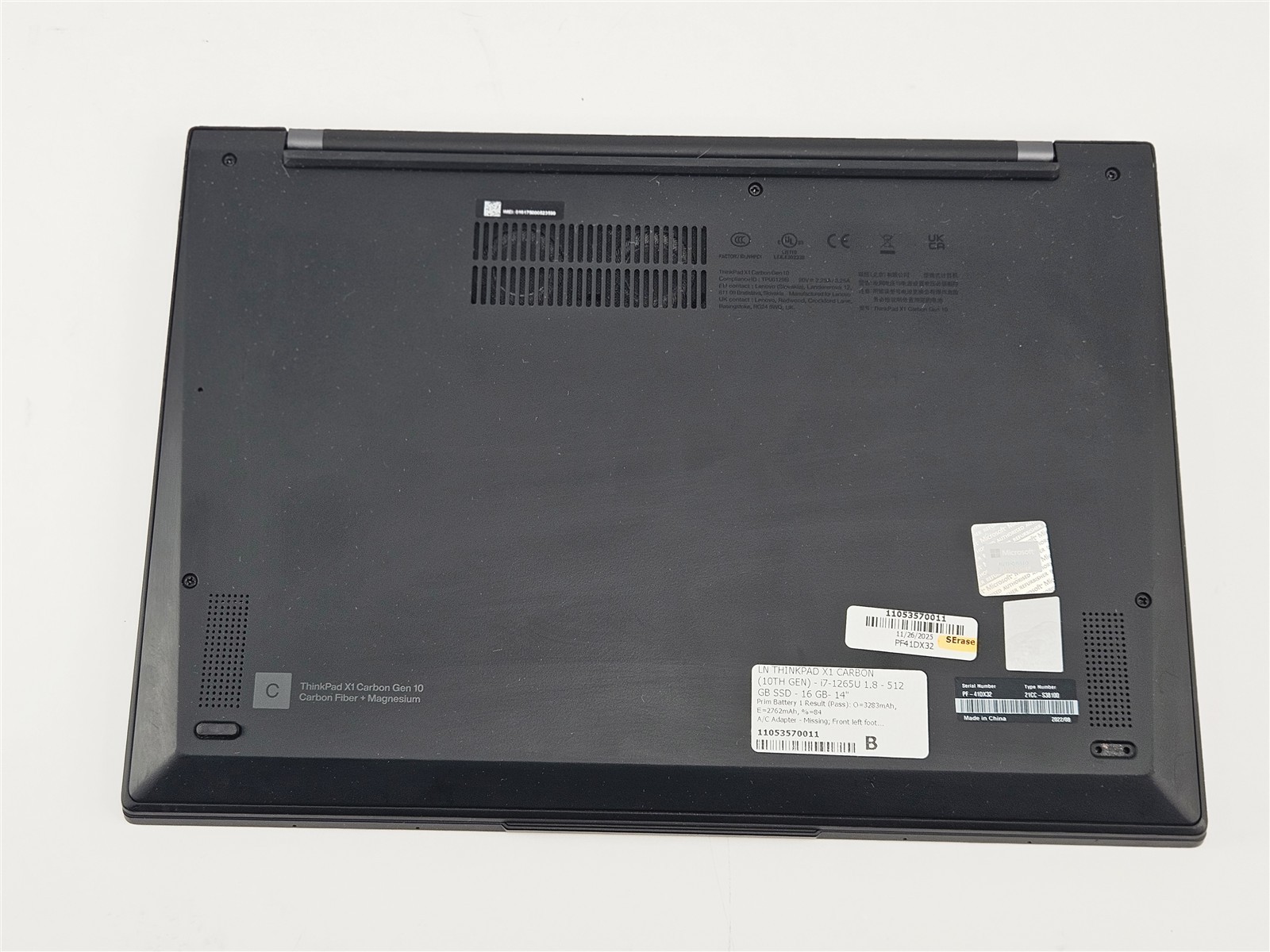 Lenovo X1 Carbon Gen 10 512GB SSD HDMI Wi-Fi 6E i7-1265U 16GB