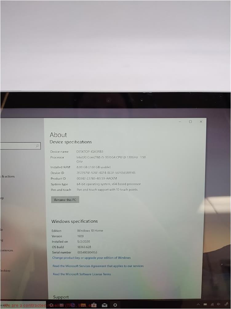 Microsoft Surface Pro 7 12.3″ Intel i5 8GB RAM 256GB SSD -PRE-OWNED