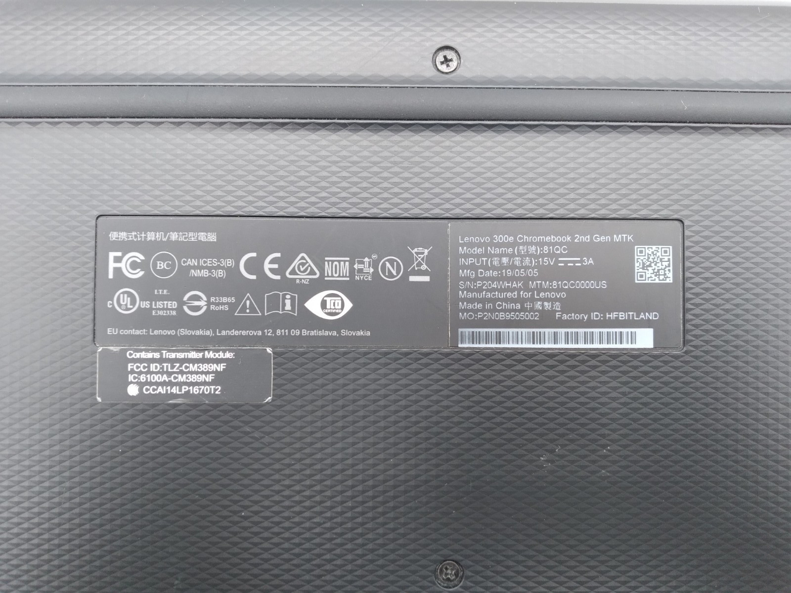 Lenovo Chromebook 300e 2nd Gen 2-in-1 11.6″ 4GB RAM 32GB SSD *Read*