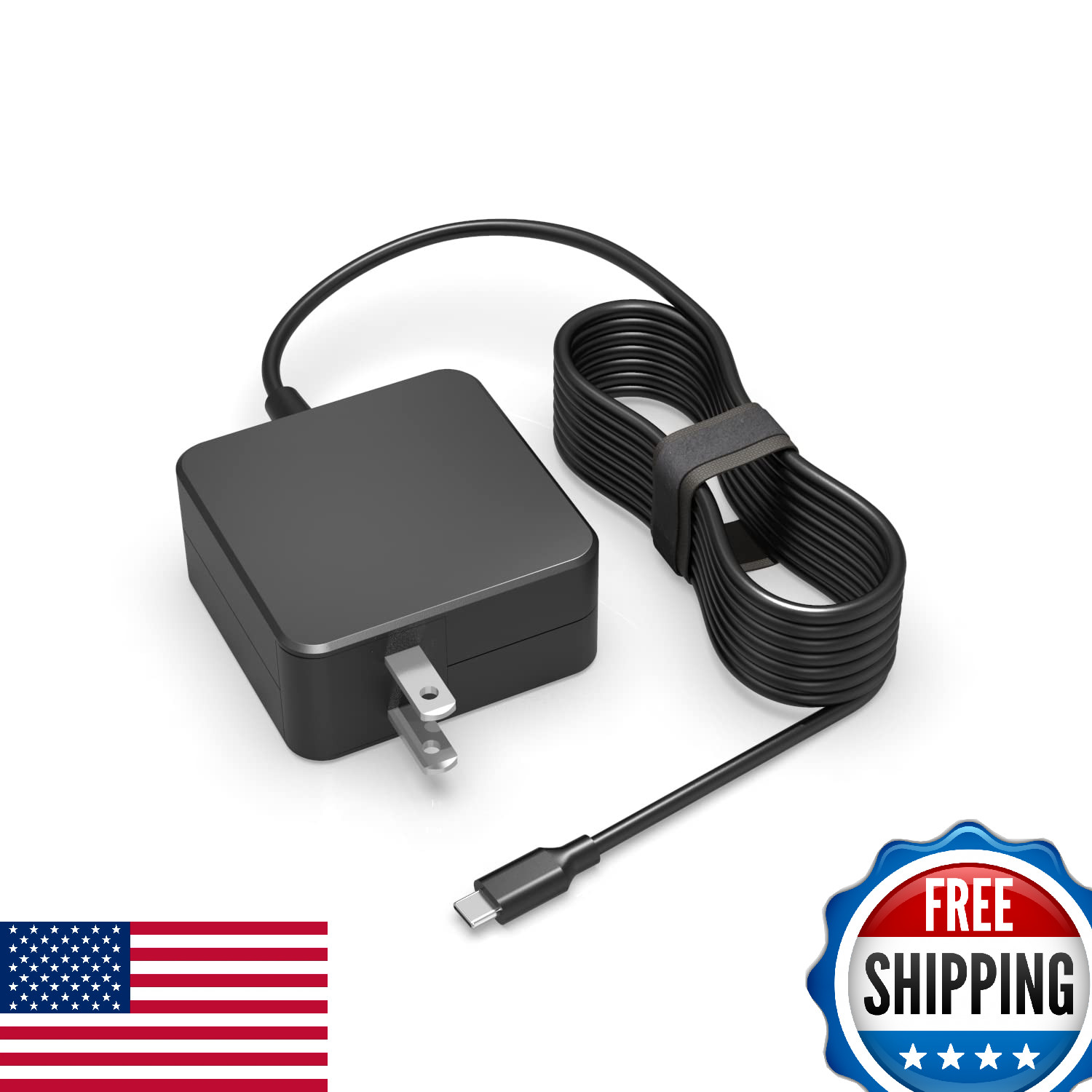 Asus Chromebook 45W USB C Fast Charger 7.5ft Cable UL Certified