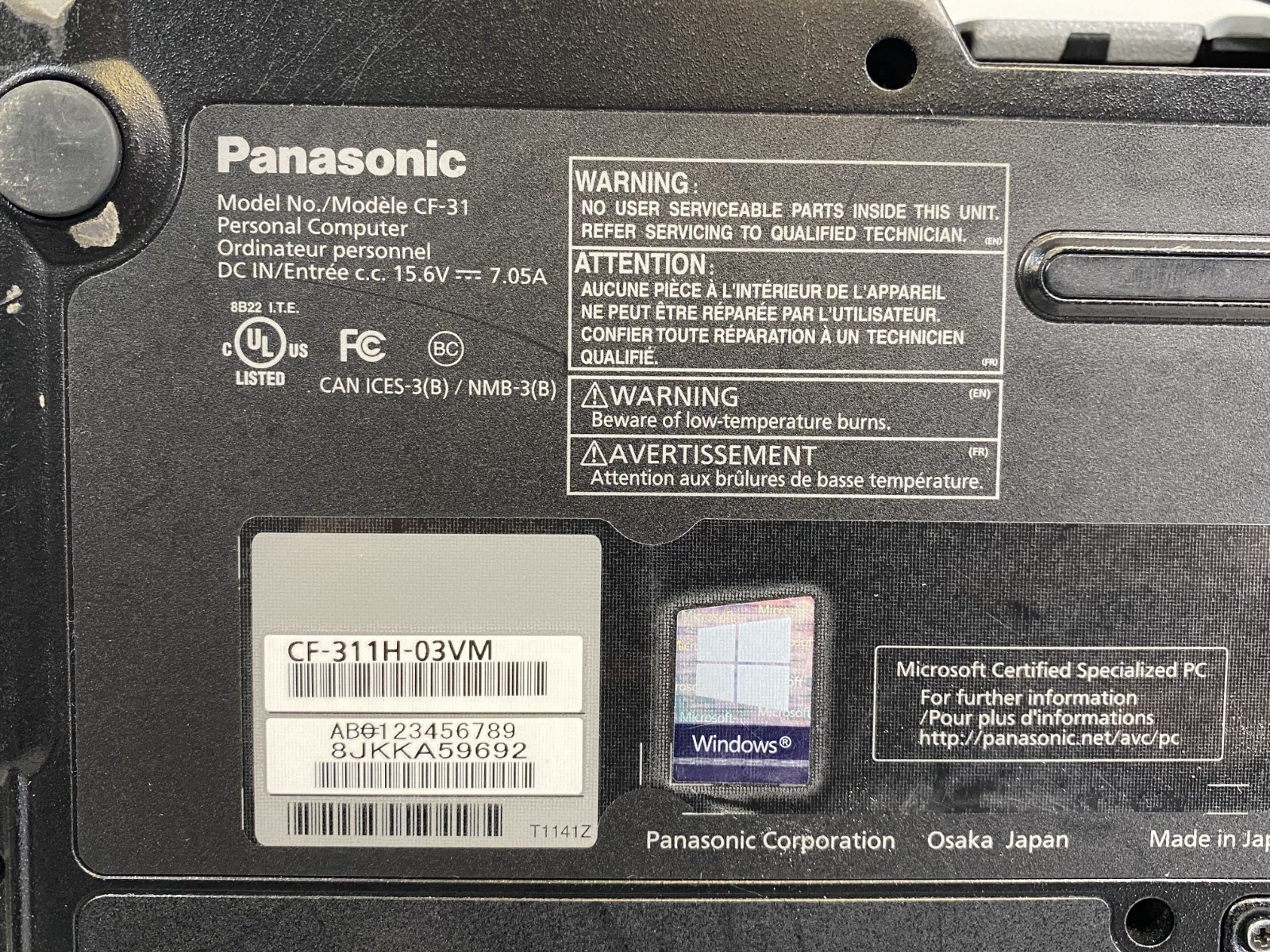 Panasonic Toughbook CF-31 Rugged i5-5300U 8GB RAM No HDD Lot of 6