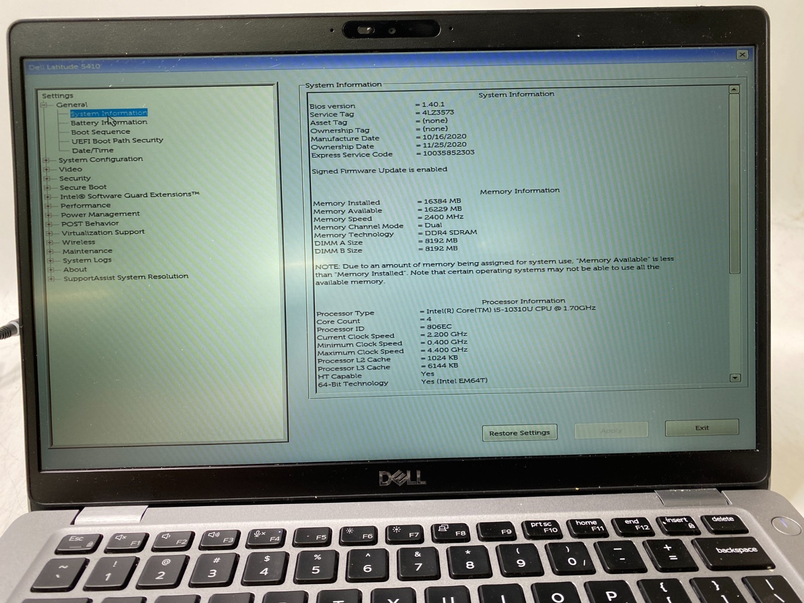 Dell Latitude 5410 14″ Touchscreen i5-10310U 16GB DDR4 500GB SSD Win11H w/AC