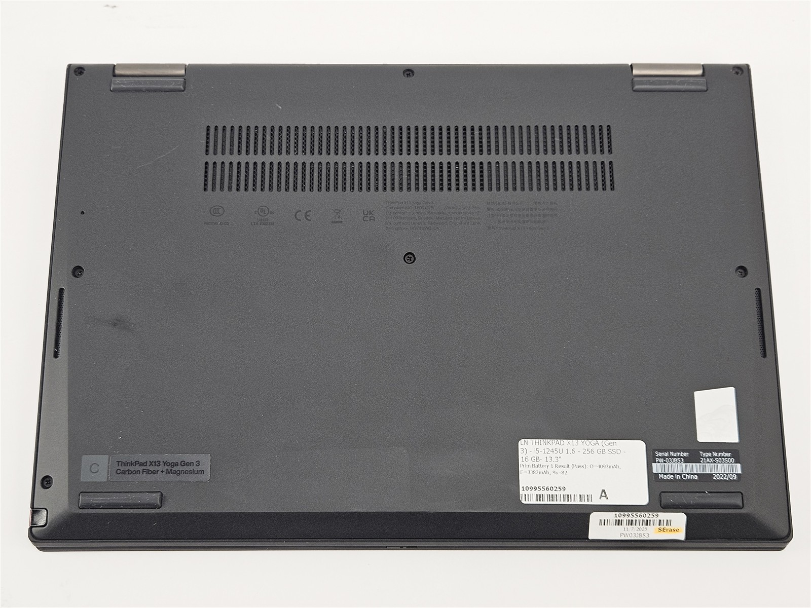 Lenovo ThinkPad X13 Yoga Gen 3 i5-1245U 16GB 256GB HDMI Thunderbolt 4