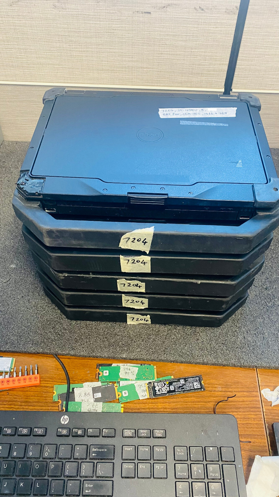 Lot of 5 Dell LATITUDE 7204 RUGGED 11.6″ Core i5-4310U 8GB 256GB SSD Win10Pro-4