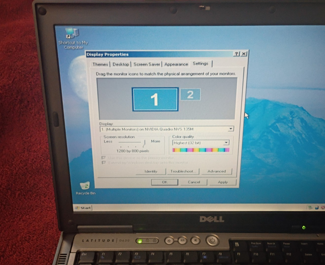 Dell Latitude D630 Intel Core 2 Extreme X9000 – NVIDIA – 4GB RAM – XP Pro – 1TB