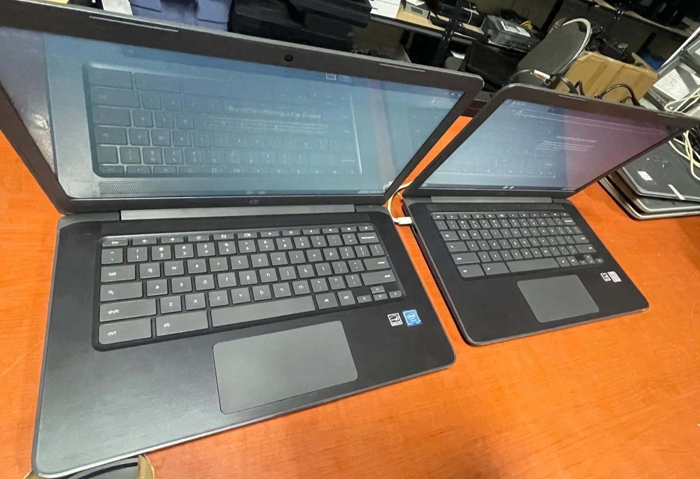 Lot 2 HP Chromebook 14 G5 Touchscreen Working 4GB RAM 2GB Storage No AC