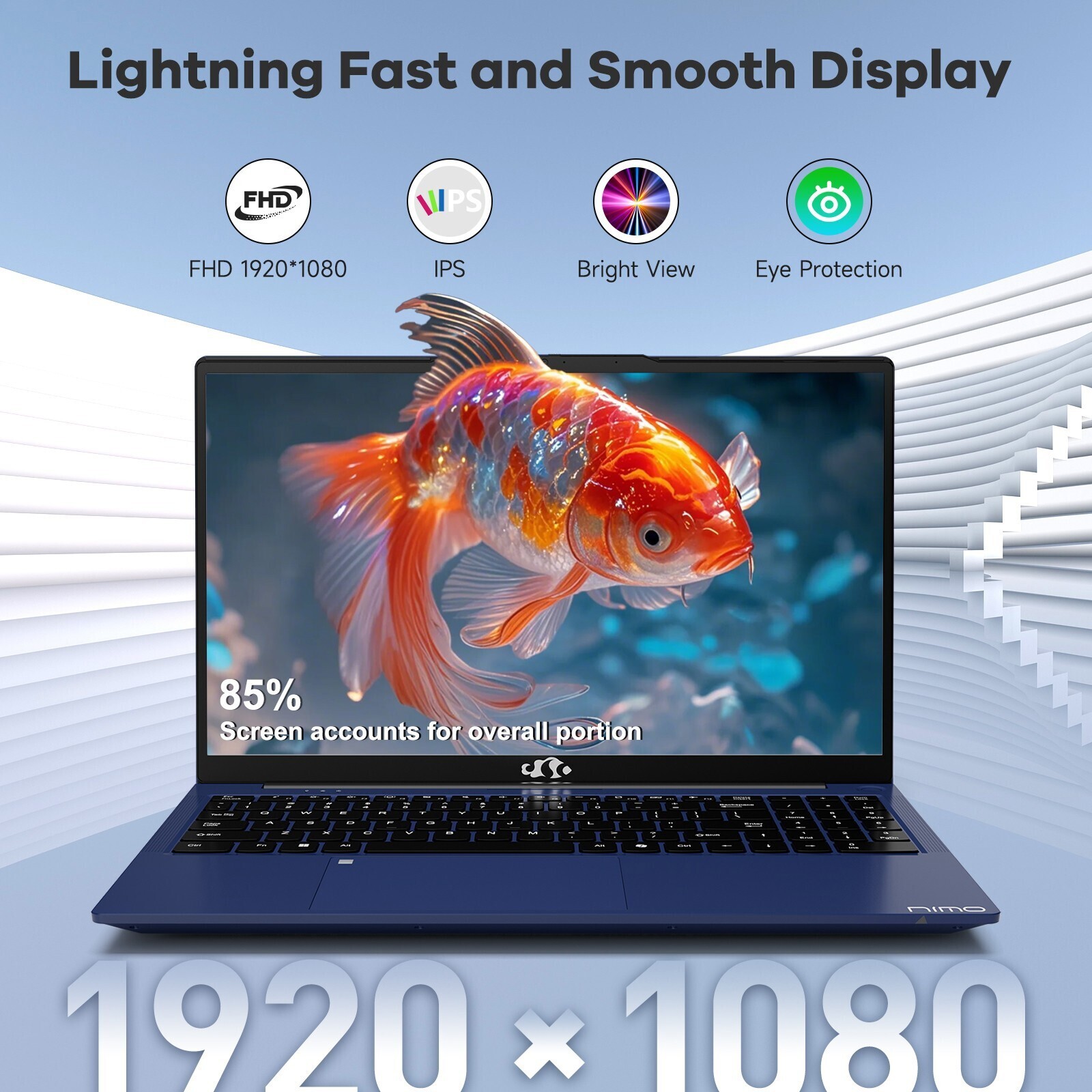 NIMO 15.6″ FHD IPS Laptop Intel i5-12450H 8 Cores 16GB RAM 512GB SSD