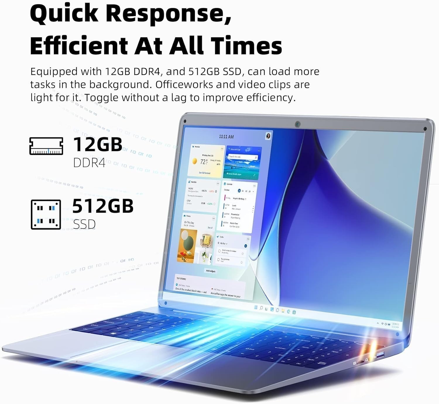 2026 SGIN Laptop computer Intel N5095A 12GB RAM 512 GB SSD Window 11