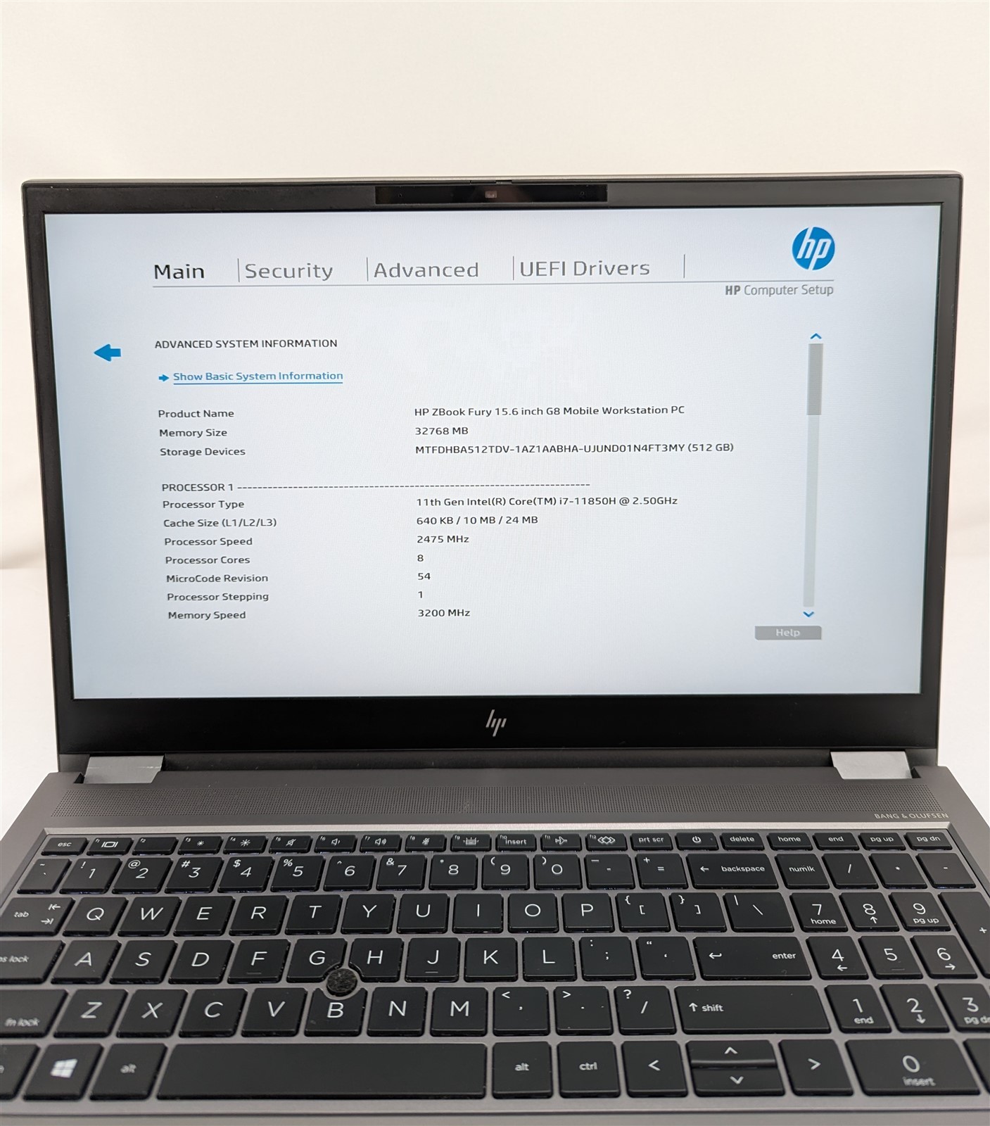 HP ZBook Fury 15 G8 2021 15.6” i7-11850H 2.5GHz 32GB RAM 512GB SSD RTX A3000